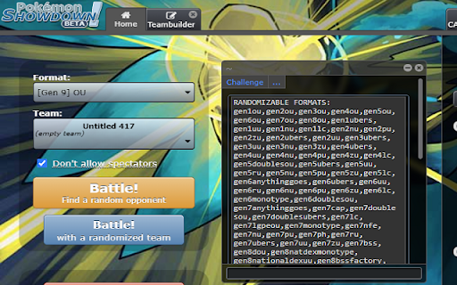 Pokemon Showdown Randomizer screenshot 1