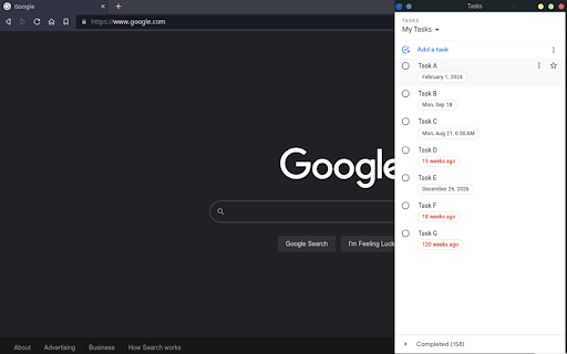 Popup for Google Tasks screenshot 1