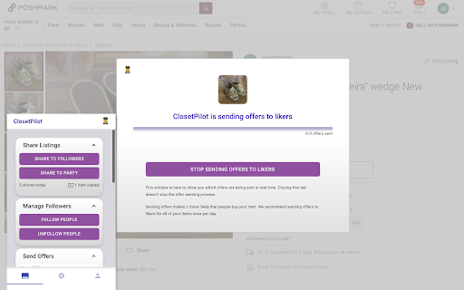 Poshmark Bot - ClosetPilot | Make More Sales screenshot 1