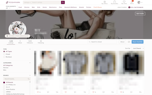 Poshmark Share OneClick screenshot 1