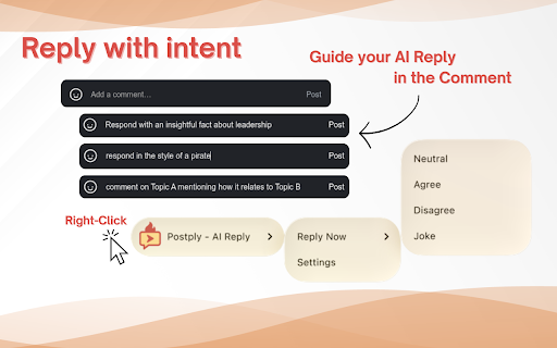 Postply - AI Reply Tool screenshot 1