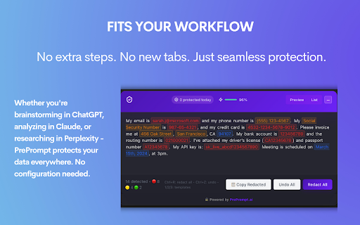 PrePrompt - Privacy-First AI Assistant screenshot 1