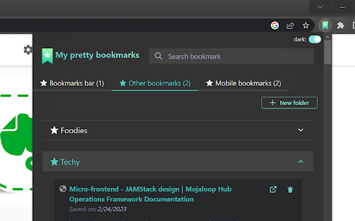 Pretty Bookmarks screenshot 1