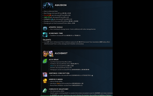 Pretty DOTA2 Patch Notes screenshot 1