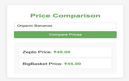 Price Comparison Extension screenshot 1