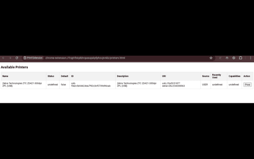 Printer Extension screenshot 1