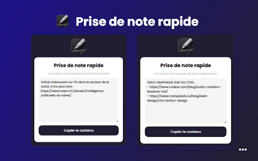 Prise de note rapide screenshot 1