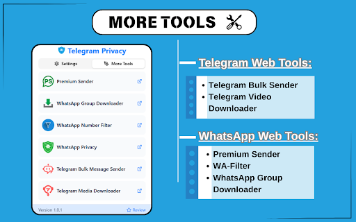 Privacy Extension For Telegram Web screenshot 1