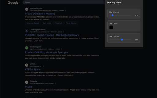 Privacy View screenshot 1