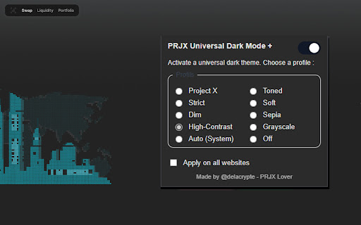 PRJX Universal Dark Mode + screenshot 1
