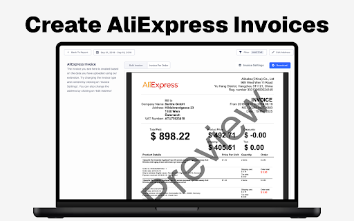 Profitario - AliExpress Invoice Generator & Reports screenshot 1