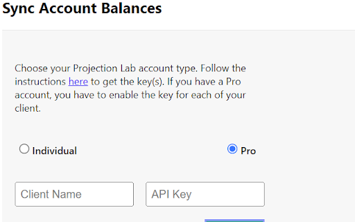 Projection Lab Account Sync screenshot 1
