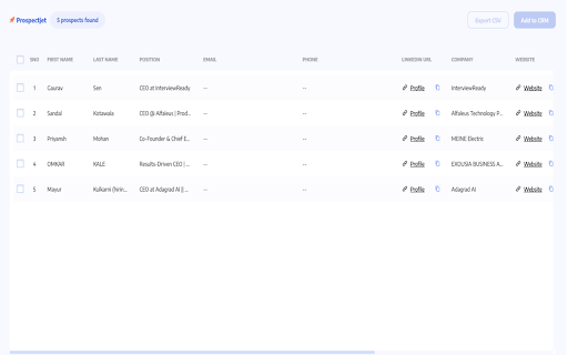 ProspectJet screenshot 1