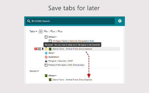 ProTABS - The Tab Manager for Pros screenshot 1