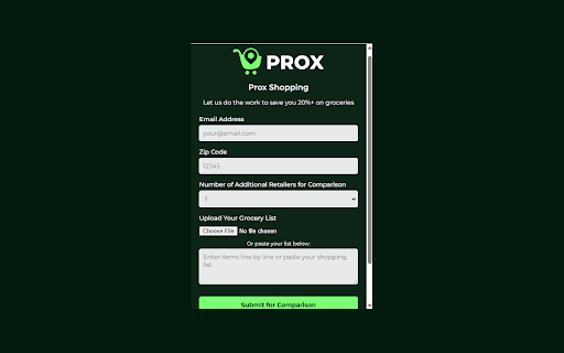 Prox Shopping Assistant screenshot 1