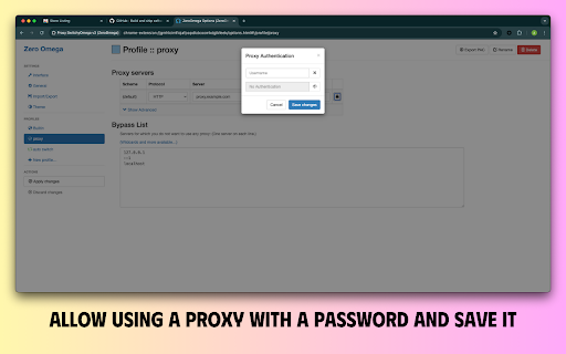 Proxy SwitchyOmega v3 (ZeroOmega) screenshot 1