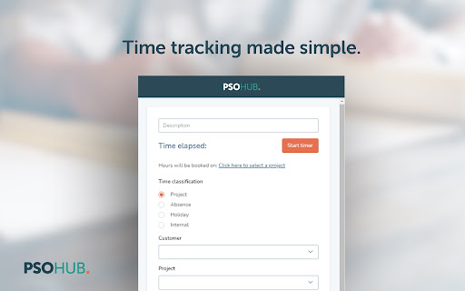 PSOhub time tracker screenshot 1