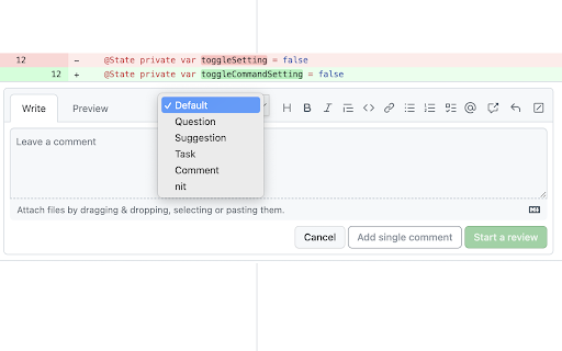 Pull Request Conversation screenshot 1