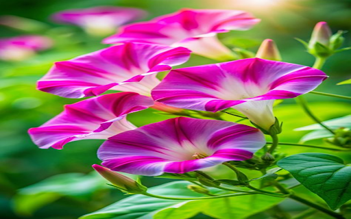 Purple morning glory wallpaper screenshot 1