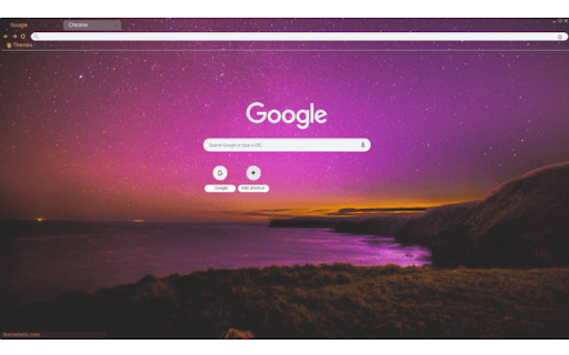 Purple night shore screenshot 1