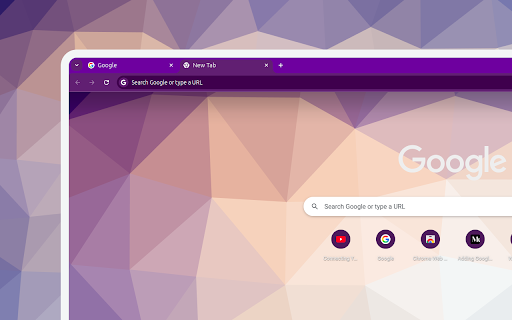 Purple Triangle Chrome Theme screenshot 1
