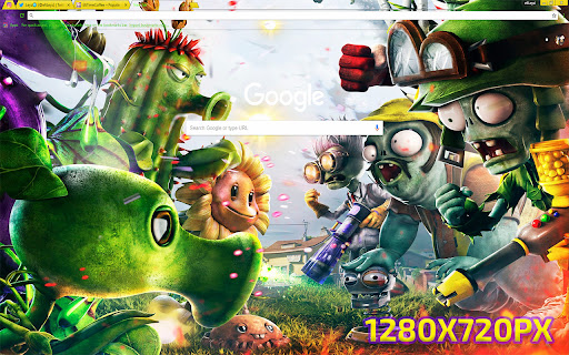 PVZ:GW Peashooter & Foot Soldier | 1280X720PX screenshot 1