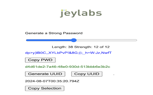 PWD & UUID Gen by jeylabs screenshot 1