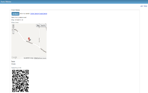 QR events management screenshot 1