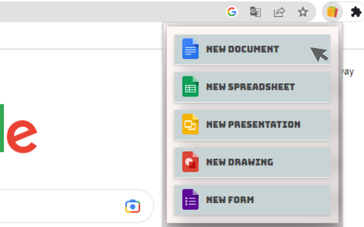 Quick Create for Google Docs screenshot 1