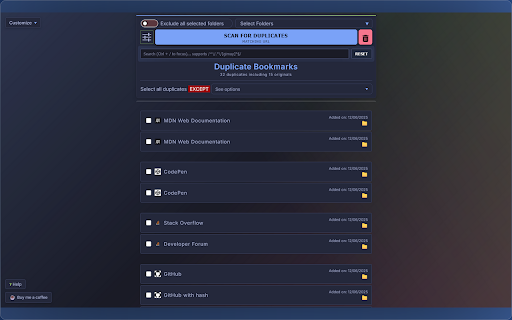 Quick Duplicate Bookmarks Finder screenshot 1