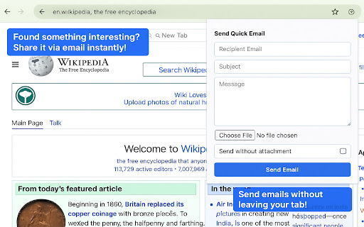 Quick Email - Chrome Email Extension screenshot 1