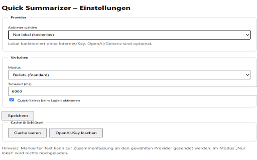 Quick Summarizer (Overlay) screenshot 1