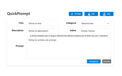 QuickPrompt screenshot 1
