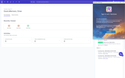 Rainbow CRM Bridge for Capsule screenshot 1