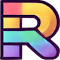 rainbow-text logo
