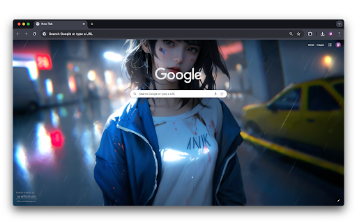 Rainy night encounter (Live Wallpaper) screenshot 1