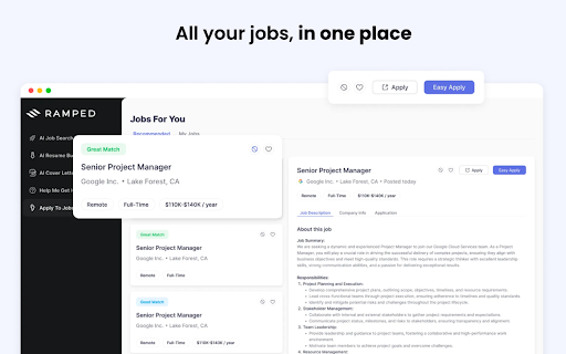 Ramped AI - Autofill Job Applications screenshot 1