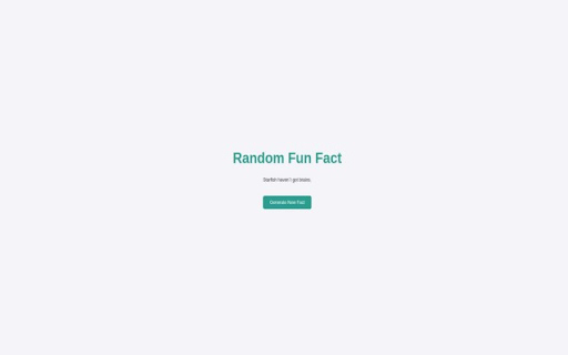 Random Fun Fact Generator screenshot 1