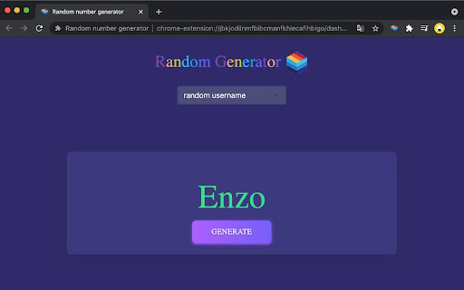 Random number generator screenshot 1