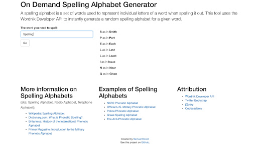 Random Spelling Alphabet Generator screenshot 1
