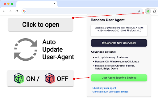 Random User Agent screenshot 1