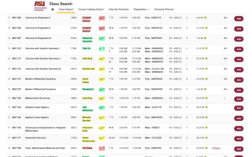Rate My ASU Professors screenshot 1
