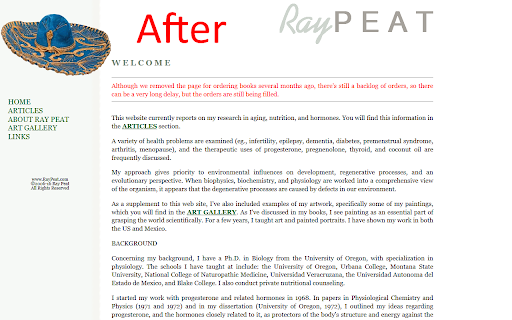 Ray Peat Styled screenshot 1