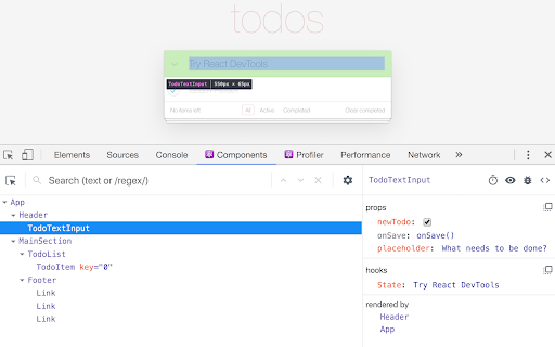React Developer Tools screenshot 1