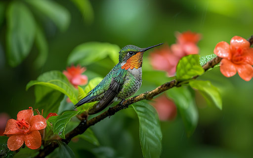 Realistic scene of beautiful hummingbird screenshot 1