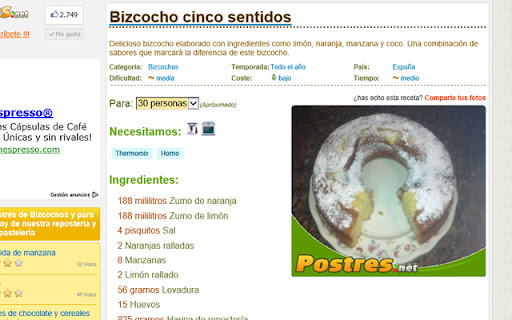 Recetas de Postres caseros screenshot 1