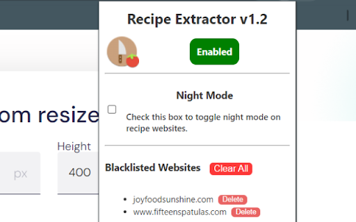 Recipe Extractor screenshot 1