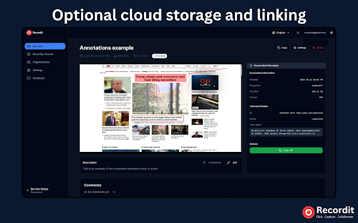Recordit - Instant screen recording & link sharing screenshot 1
