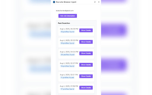 Recruiter Browser Agent screenshot 1