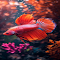 red betta fish wallpaper logo